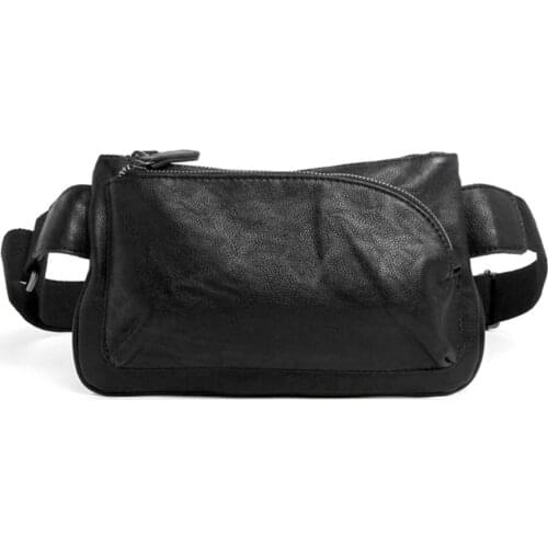 Mens Fashion Lichee Pattern PU Leather Messenger Shoulder Travel Riding Hip Bum Belt Sling Chest Bag Pouch