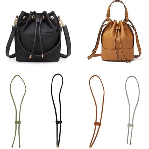 Bucket Bag Drawstring PU Leather Storage Pouch Drawstring Detachable Bag Strap Replacement Bucket Bag Drawstring Rope Accessory