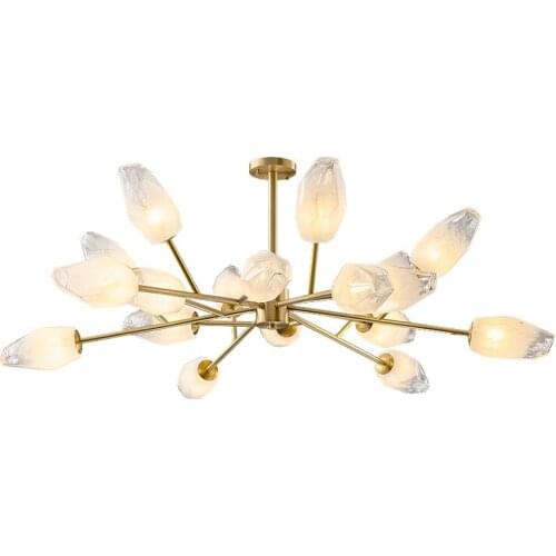 Light luxury copper chandelier simple atmosphere creative modern bedroom dining room lamp household lamp