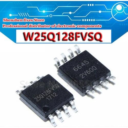 5PCS W25Q128FVSG W25Q128FVSQ SOP-8 25Q128FVSG 25Q128FVSQ SMD 25Q128 SOP8 New and Original IC Chipset