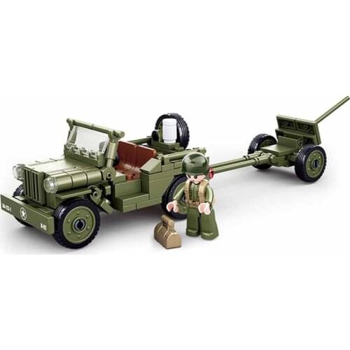 143PCS Sluban M38-B0853 Ww2 Series Block Willis JeepCar Model Puzzle Educational Baby Toy