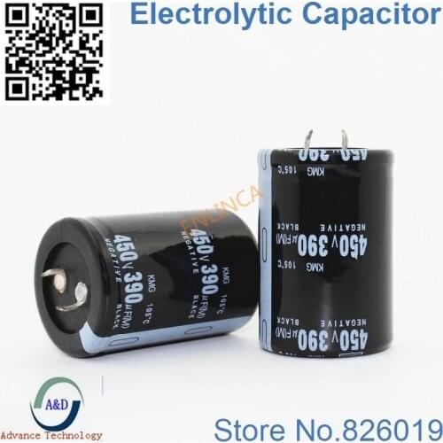 4pcs/lot 450V 390UF Radial DIP Aluminum Electrolytic Capacitors size 35*50 390UF 450V Tolerance 20