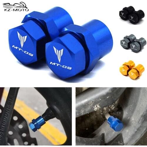 CNC Aluminum Wheel Tire Valve Stem Airtight Covers Motorcycle Accessories For YAMAHA MT-07 MT-09 MT07 MT09 mt 07 09 With LOGO