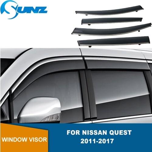 Side Window Deflectors For Nissan Quest 2014 2015 2016 2017 2018 2019 Window Visor Weathershields Sun Rain Deflector Guards SUNZ