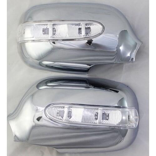 Novel Style 2PCS ABS Chrome Plated Door Mirror Covers with Le'd For Toyota Mark II GX100 GX110 1996 1999 2000 2004 2005 2007