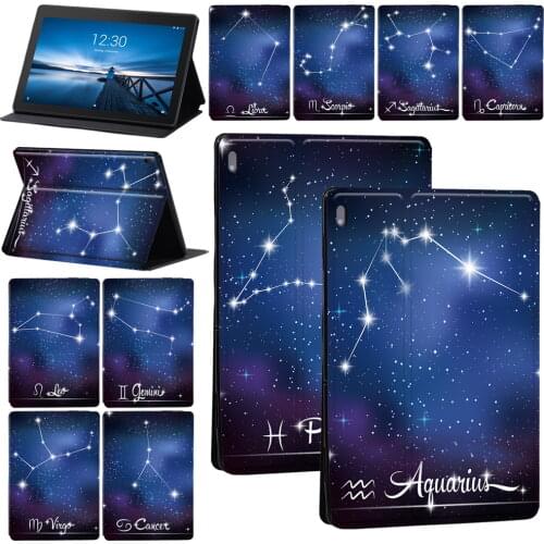 Tablet Case for Lenovo Tab M10 /Tab E10/Tab M10 Plus Anti-Drop Bracket Leather Tablet Case + Free Stylus