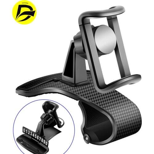 Dashboard Car Phone Holder Easy Clip Mount Stand Number Plate Universal Support Mobile Phone Mount Stand Bracket