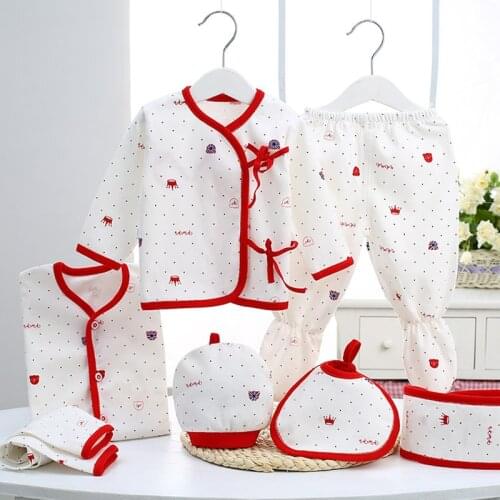 Newborn Baby Clothing Sets Baby Girls Boys Clothes Cute Soft Baby Gift Infant Cotton Cartoon Underwear (5pcs/set)(7pcs/set)