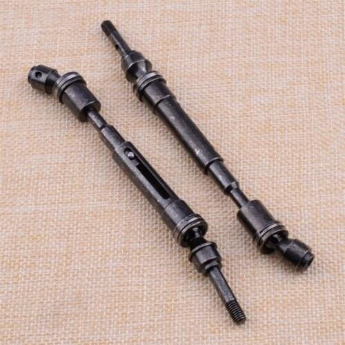LETAOSK New 2pcs Stainless Steel Rear Drive Shaft Parts Fit for RC Traxxas 1/10 Slash 4x4 Car Truck SLA018