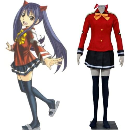 Fairy Tail Wendy Marvell Outfit Cosplay Costume