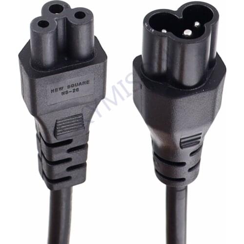 IEC 3Pin Male to Female Extension Cable ,IEC320 C5 Female to C6 Male Extension Cable,0.5m/1m/2m 1 PCS