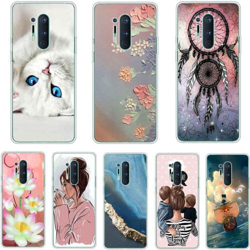 TPU Soft Case For Oneplus 8 pro Colored Drawing bumper coque silicon Phone Cases Cover For One Plus 8 pro full protective bag