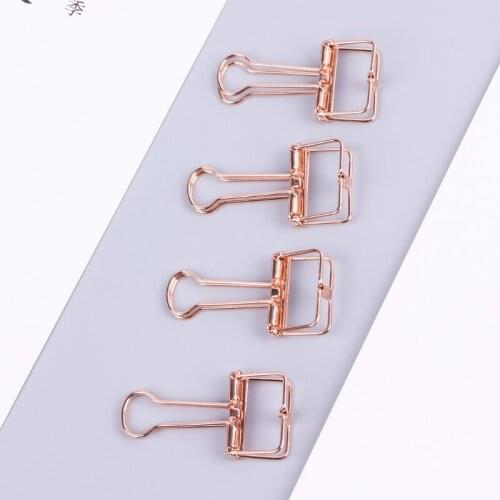 2021 New Cute Metal Hollowed Out Design Binder Clip For Office School Paper Organization