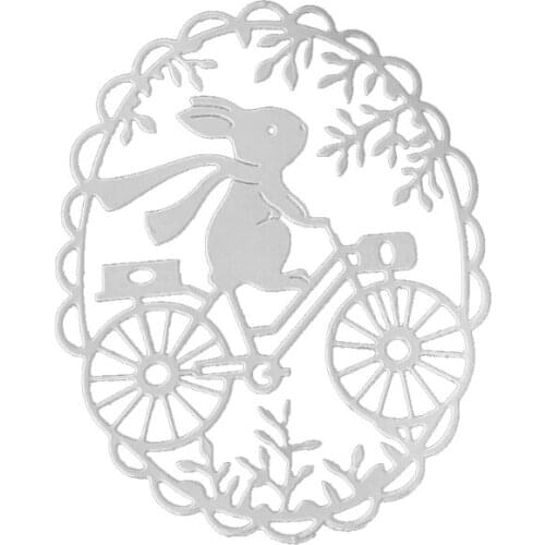 Easter Bunny Wreath Metal Cutting Dies Stencil Scrapbooking DIY Album Stamp Card