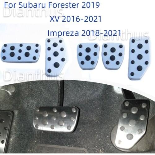 For Subaru Forester XV Impreza 2016-2021 Car Accelerator Gas Brake Foot Pedal Cover Pad AT MT Pedals 2020 2019 2018 2017