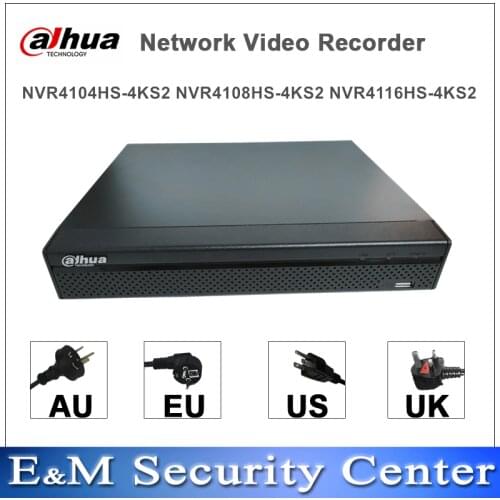 Original dahua Compact NVR 4/8/16CH 1U Lite Network Video Recorder NVR4104HS-4KS2 NVR4108HS-4KS2 NVR4116HS-4KS2 mini NVR
