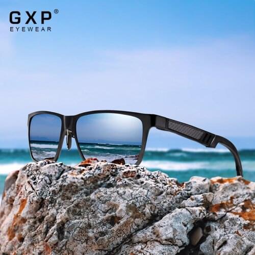 GXP Aluminum Magnesium Frame Men Women Polarized Sunglasses Driving fishing Sun Glasses HD UV400 Square Lens Oculos de sol