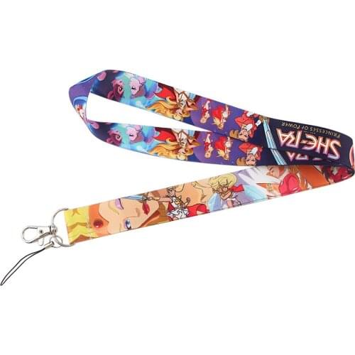 ZF2367 1pcs Cartoon Icons Style Anime Lovers Key Chain Lanyard Neck Strap For USB Badge Holder DIY Hang Rope
