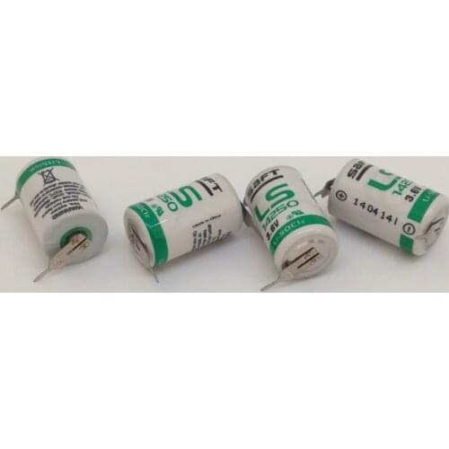 10PCS/LOT New Original SAFT LS14250 14250 3.6V 1250mAh LiSOCL2 PLC battery batteries with two pins LS 14250