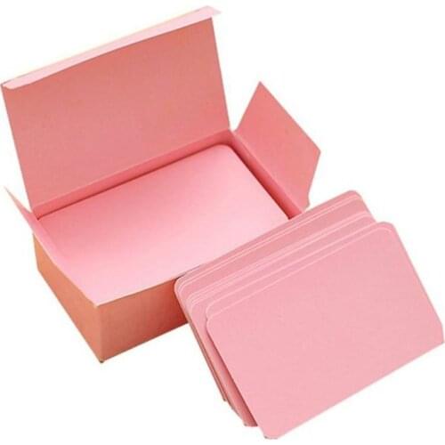 100 Pieces Yellow Cards White Blank Card Christmas Valentines Day DIY Paper Box