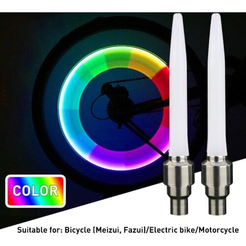 2Pcs Bicycle Valve Light LED Flashlight Car Motorcycle Tire Valve Caps Wheel Light Amazing Fantastic Bicycle Accessories