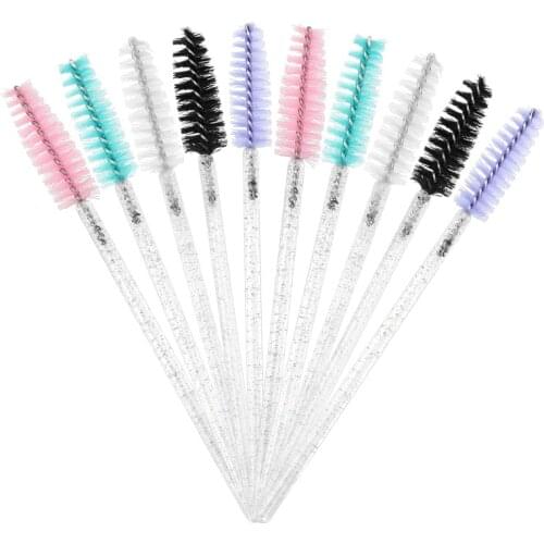200/500 Pcs Disposable Crystal Eyelash Brush Comb Eyelash Extension Mascara Wands Makeup Brushes Professional Women Beauty Tool