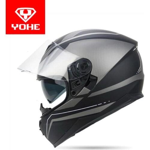 2017 New YOHE double lenses Full Face motorcycle helmet YH-967 motorcross motorbike helmets made of ABS and PC Size M L XL XXL