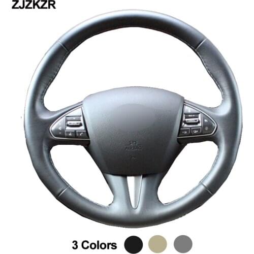 Car Auto Steering-Wheel Cover Wrap For Infiniti Q50 2014 2015 2016 2017 QX50 2015 2016 2017 Volant Braid on the Steering wheel