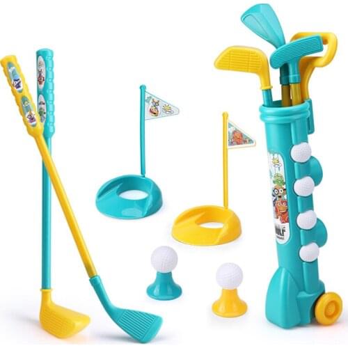 Kids Golf Club Toys Children Golf Toys Sets Outdoor Sports Fitness Exercise Toys Parent-child Interactive Games