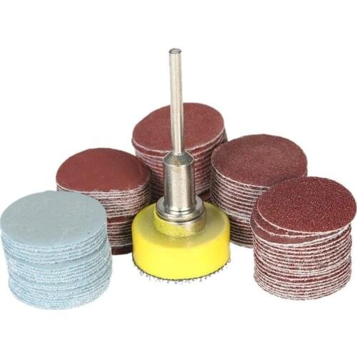 GTBL 100Pcs 25Mm 1 Inch Sander Disc Sanding Disk 100-3000 Grit Paper With 1Inch Abrasive Polish Pad Plate + 1/8 Inch Shank For D