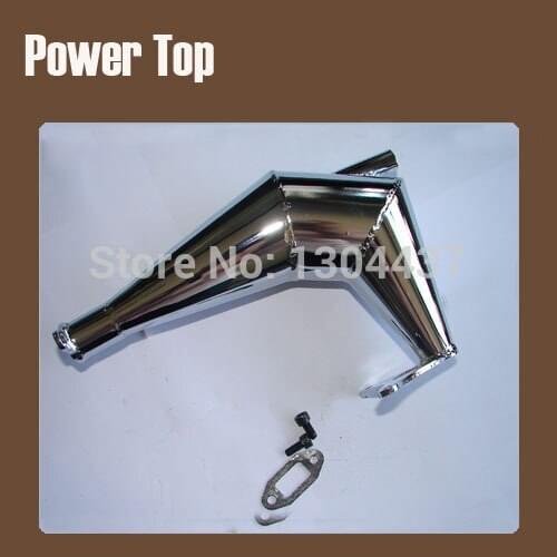 FVITEU Chrome Tuned pipe for 1/5 HPI/KM Baja Buggy &Truck compatible DDM Sliver