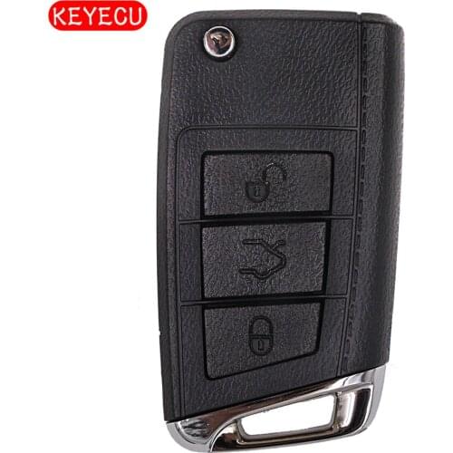 Keyecu 1J0 959 753 DJ Modified Golf 7 Stylish Remote Key Fob 3 Buttons 315Mhz for Volkswagen 1J0959753DJ
