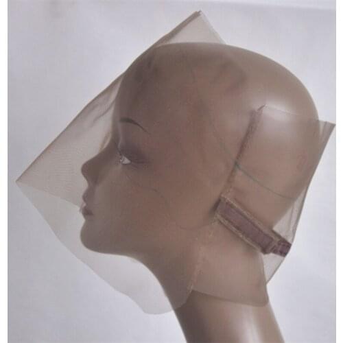 Brown 360 Wig Cap Base For Making Wig Swiss Lace Wig Cap Base 360 Closure Cap With Adjustable Strap