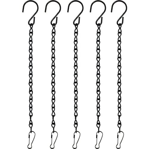 Black Hanging Chains Flower Pot Basket Bird Feeders Planters Lanterns And Ornaments Garden Plant Hangers