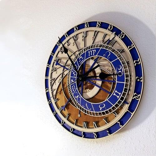 Creative Vintage Wall Clock 3D Large Wall Clock 30cm Mute Astronomical Retro Quartz Wall Watch For Home Decor Dropshipping