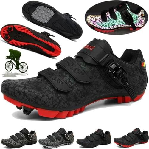 Mountain Bicycle Shoes Cycling Sneakers MTB Shoes Men Breathable Slef-locking Luminous Road Bike Shoes Women Racing Cycling Shoe