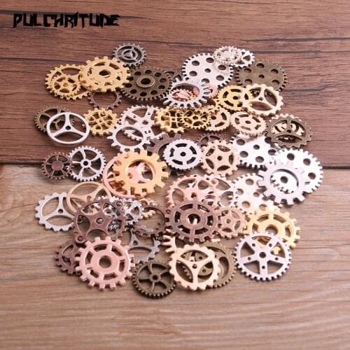 20PCS 10 Color Size 10-25mm Mix Alloy Mechanical Steampunk Cogs & Gears Diy Accessories New Oct Drop Ship