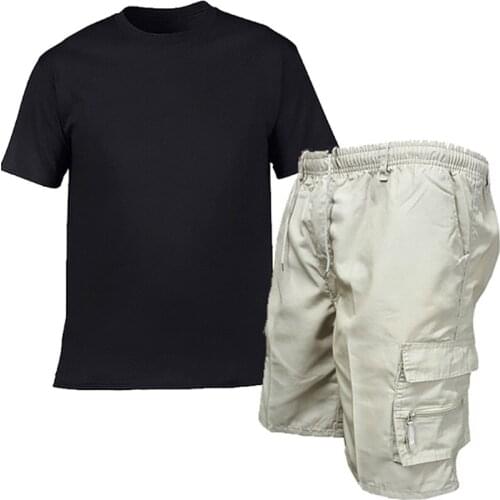 Casual Mens Sets Summer Tracksuit Men Short Sleeve T-Shirt 2 Piece+Shorts Quick Drying Set Fashion Sportswear Hot Ropa Hombre