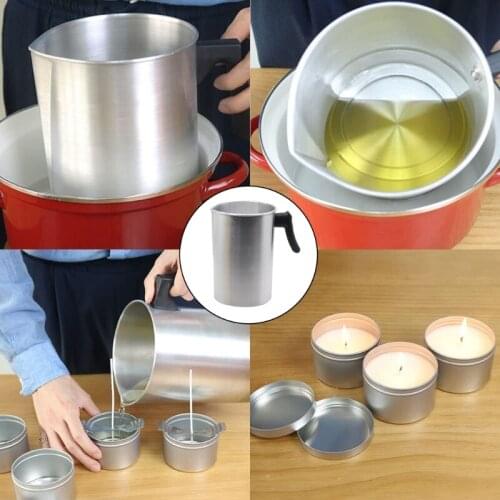 Scented Candle DIY Melting Wax Pot 3L Aluminum Frothing Candle Making Pitcher Wax Melting Pouring Cup Multipurpose Handcrafted
