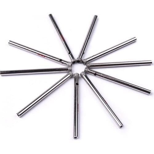 10Pcs 3/4/5/7mm Diamond Coated Glass Drill Bits Set for Glass Marble Tile Granite Hole Saw Cutter Drill Bit