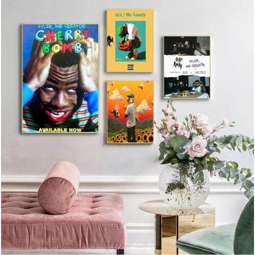 New Tyler The Creator ASAP Rocky Rap Music Album Star Poster Prints Art Canvas Painting Wall Pictures Living Room Home Decor