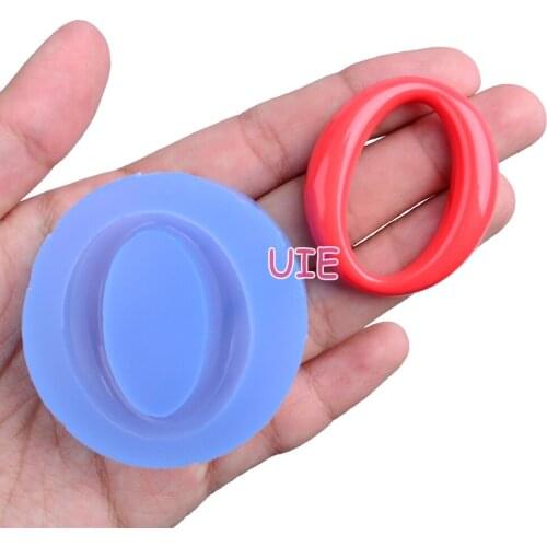 BYL020U 41.0mm x 34.8mm Oval Earrings Necklace Silicone Mold Resin Clay Pendant Craft Fondant Cake Decoration FOOD SAFE DIY