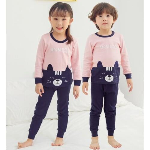 100 Cotton Toddler Infant Baby Girls Unicorn Animal Pijamas Sets Boys Fashion Car Design Pajamas Kids Cartoon Nightwear Pyjamas