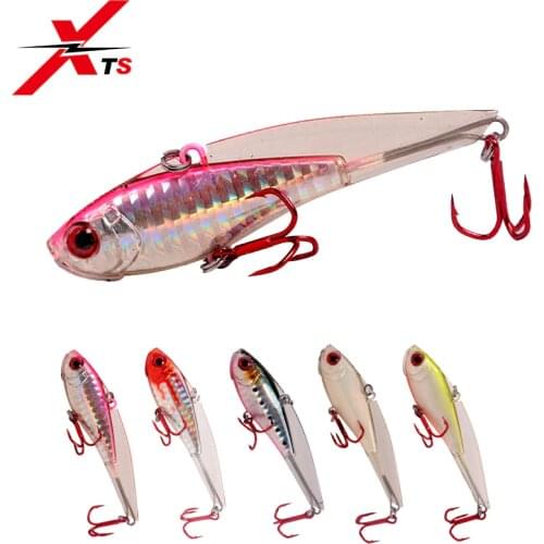 XTS Fishing Lure 70mm 85mm Artificial VIB Bait Sinking Hard Lure Lead Material 5 Colors Quality Swimbait Jerkbait 3520