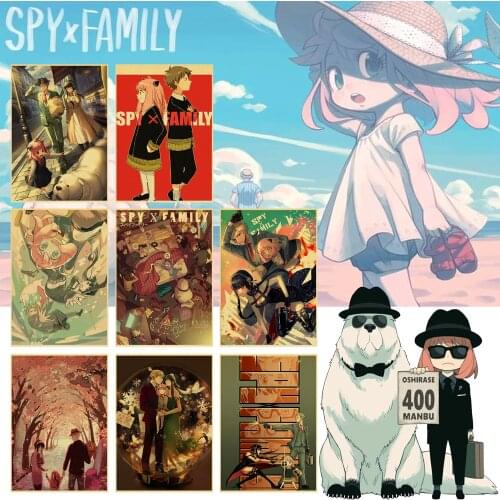 Spy X Family Retro Poster Anime Posters Canvas Painting Wall Decor Wall Art Picture Decoration for Living Room Decor Home Decor