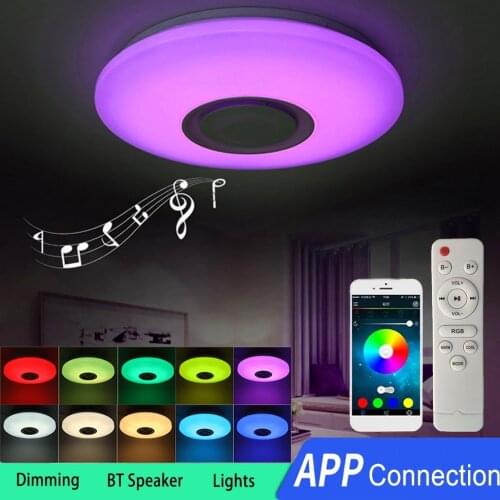 Modern RGB LED Ceiling Light Home Lighting APP bluetooth Music Bedroom Lamp Smart Ceiling Lamp Remote Control Dimmable Fixture