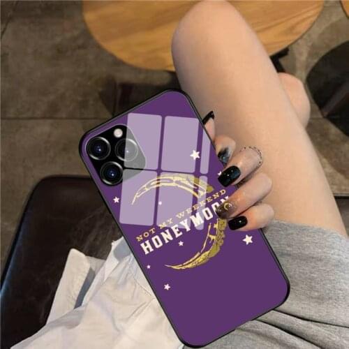 Honeymoon Phone Case Glass Phone Case For iphone 12 11 Pro Max XS XR X 8 7 Plus SE2 Case
