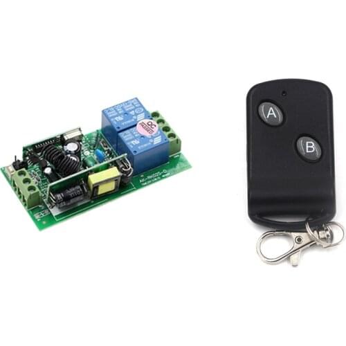 High Quality 2CH AC85V-250V Wide Voltage RF Wireless Remote Control System Receiver Board & Transmitter 2Keys
