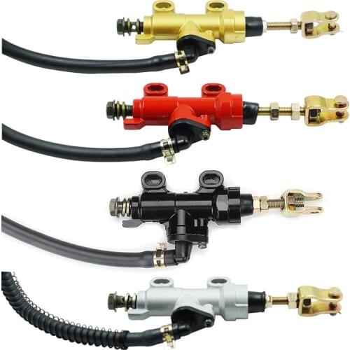 Motorcycle Rear Hydraulic Brake Master Cylinder Pump Fluid Reservoir For Yamaha Honda Kawasaki Suzuki ATV Dirt Pit Bike