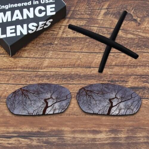 ToughAsNails Brown Polarized Replacement Lens and Black Earsocks for Oakley Whisker